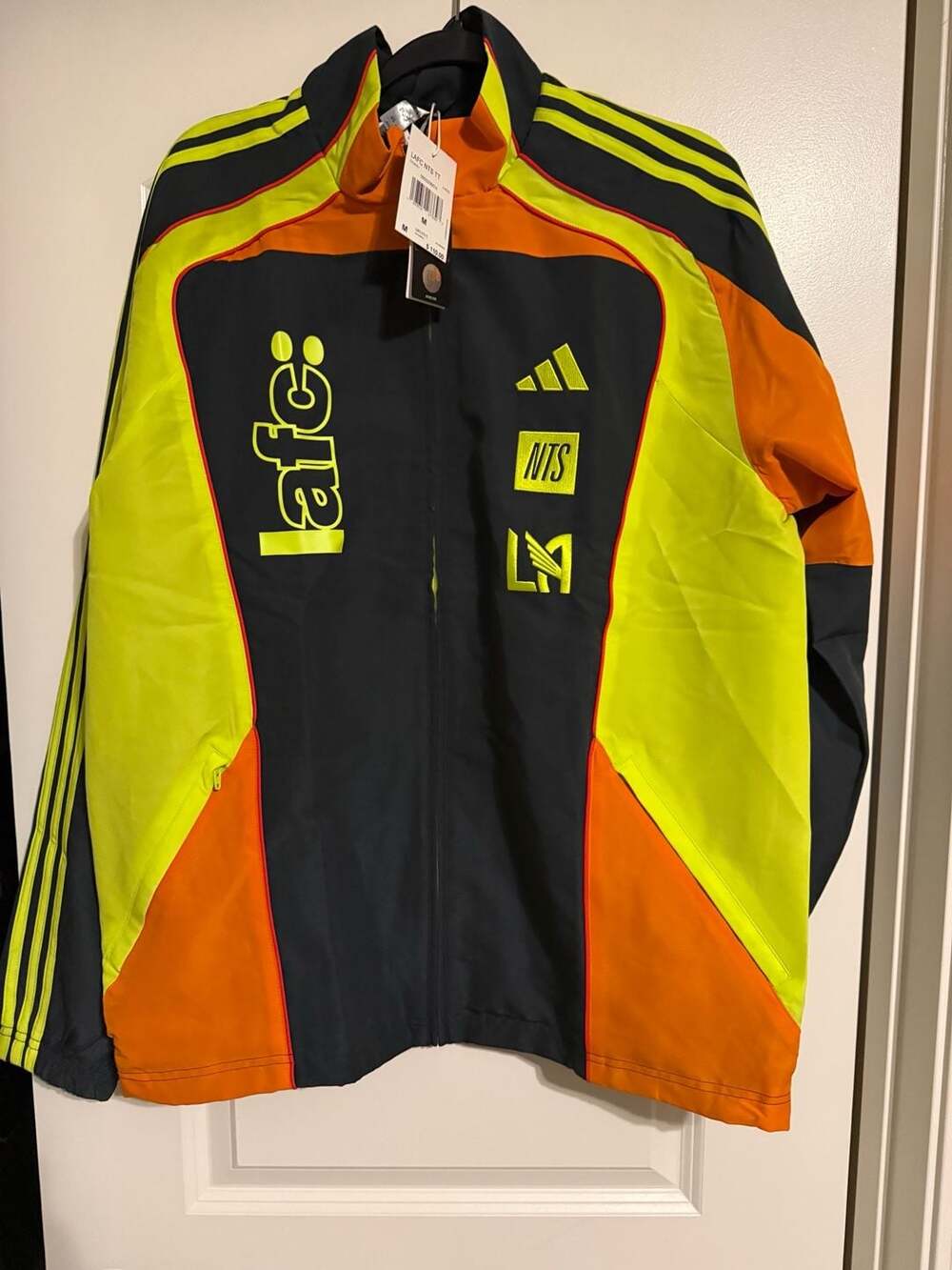 Adidas Los Angeles FC LAFC NTS Radio Full-Zip Track Top Jacket Grey Yellow Orang
